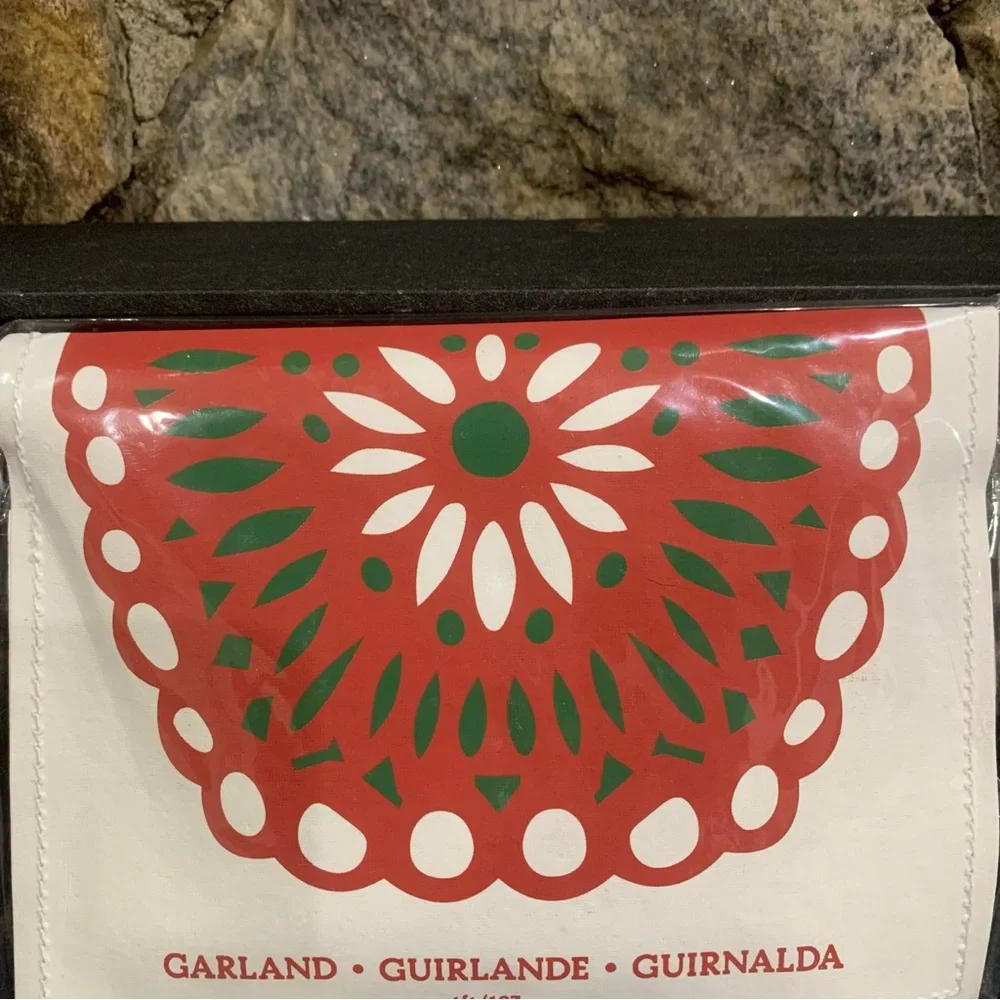 Crate & Barrel Cut Paper Flag Garland 6 ft/ 183 cm Brand New
